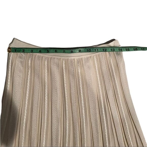 Roberto Cavalli Cream Knit Pleated Skirt US 10 - Picture 3 of 11